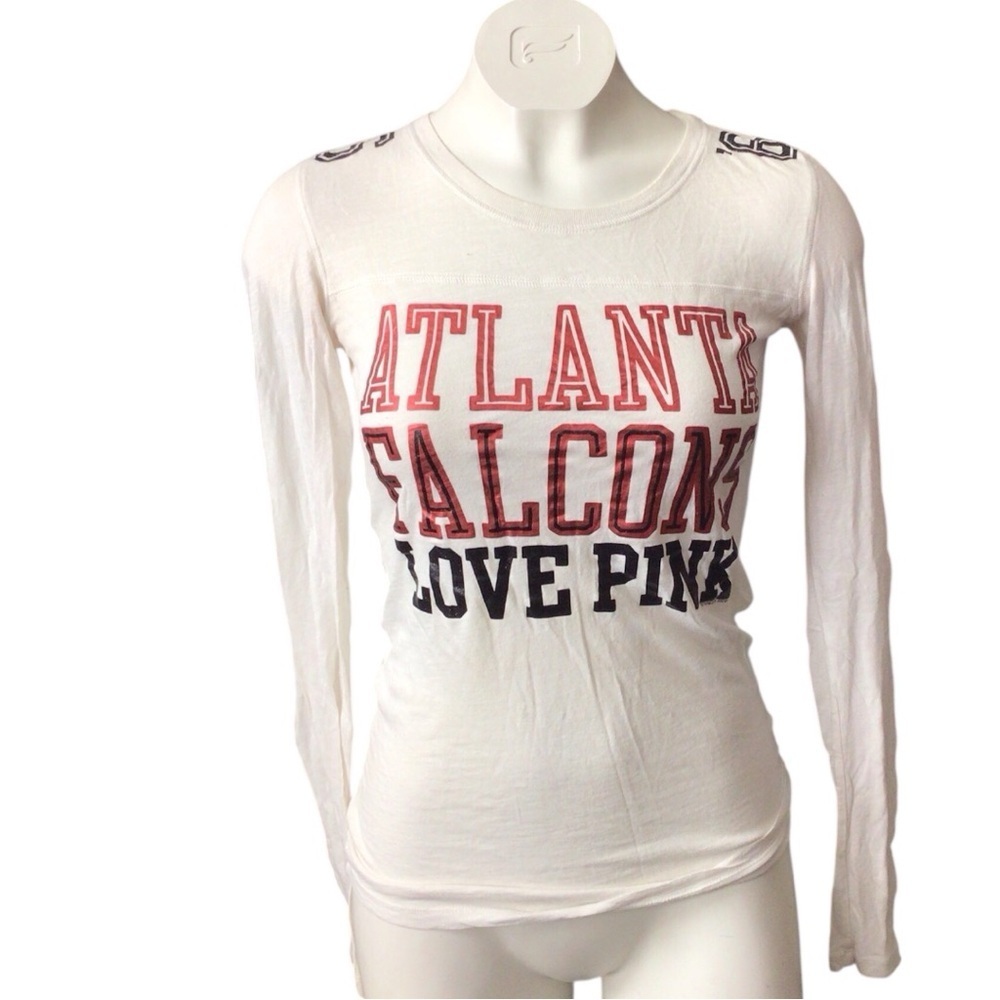 Vintage PINK Victoria's Secret White Long Sleeve Shirt size small
